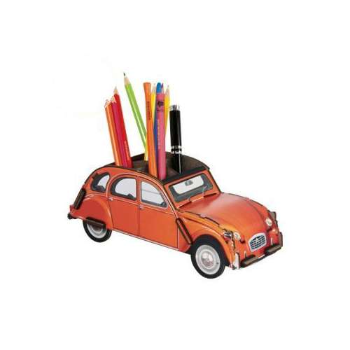 Pot à Crayon voiture 2cv citroen orange - Werkhaus 