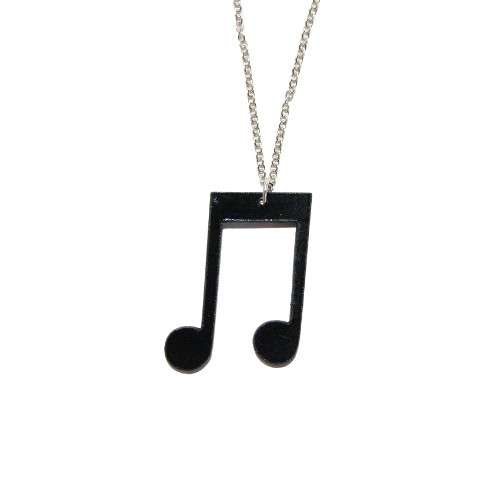 Collier vinyle ""NOTE"" Bijoux Johnny Records