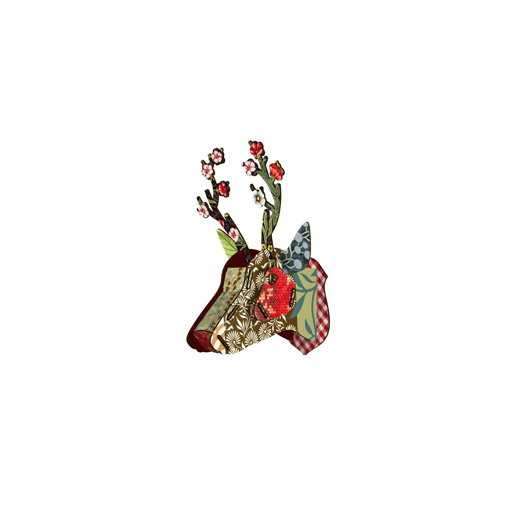 Trophée Tête de Cerf - Miho "Flower blow up"  | ROSE BUNKER