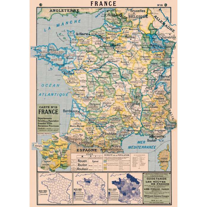 poster carte de france