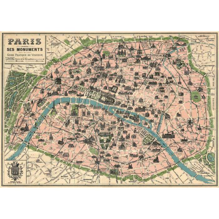 Poster Affiche vintage de Paris 