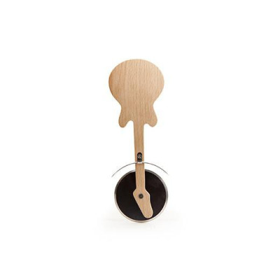 Couteau Roulette à Pizza,  Guitare en bois