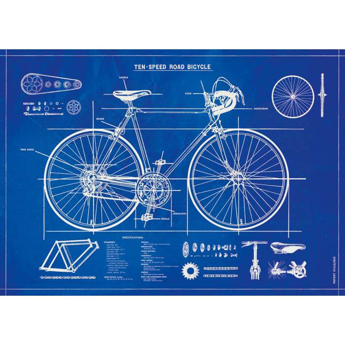 Poster Plan de vélo, Affiche Vintage - Cavallini 