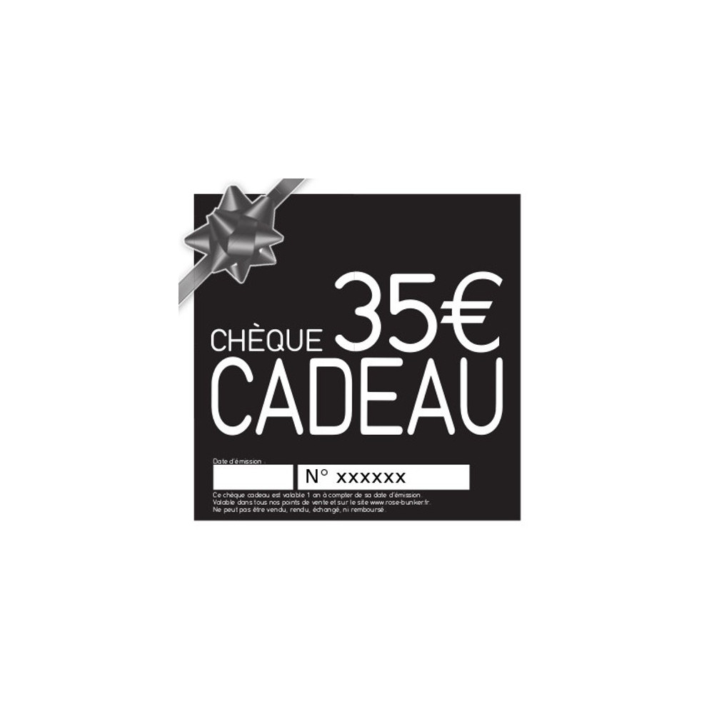 Chèque cadeau 35€ Idée KDO pour toute la Famille