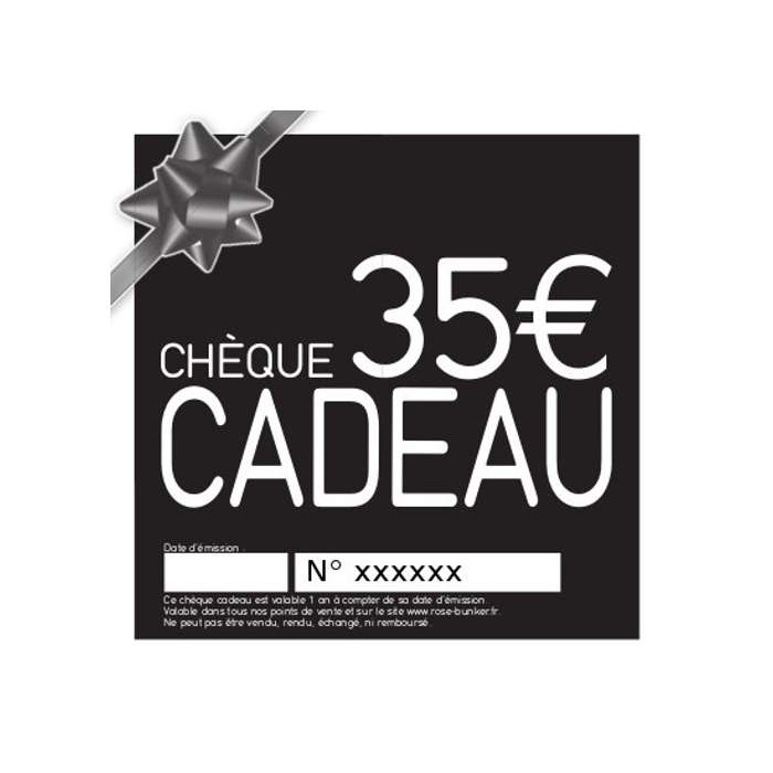 Chèque cadeau 35€ Idée KDO pour toute la Famille