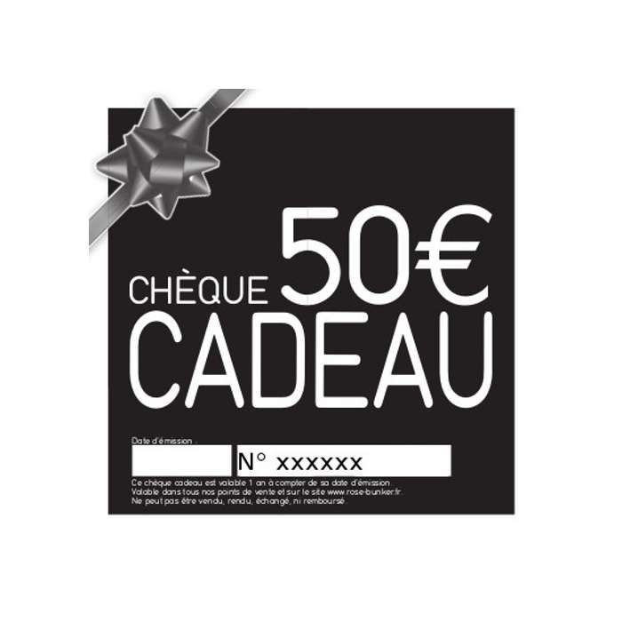 Chèque Cadeau 50,00 € - Idée Cadeau