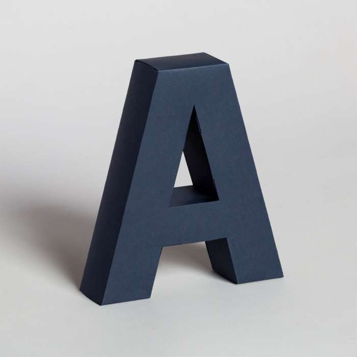  Lettre  3D  bleu en relief  monter soi m me Papertype 