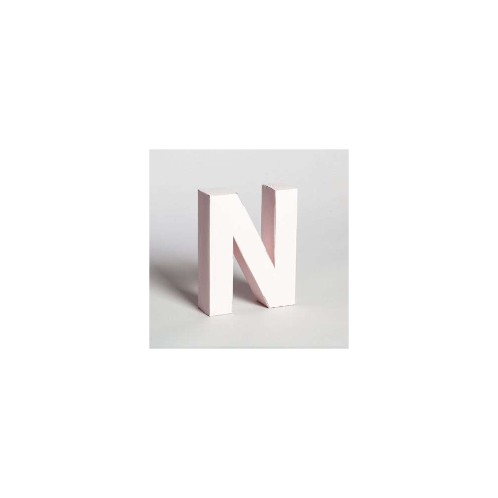 Lettre en 3D en carton à monter soi-même, Rose
