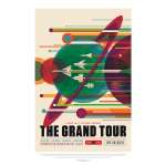 Affiche NASA ,Le Grand tour, Voyage espace rétro-futuriste