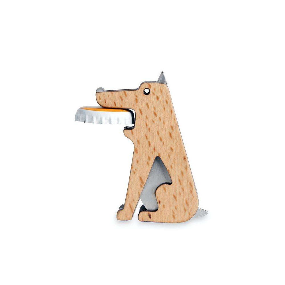 Chien Décapsuleur en Bois, Magnétique