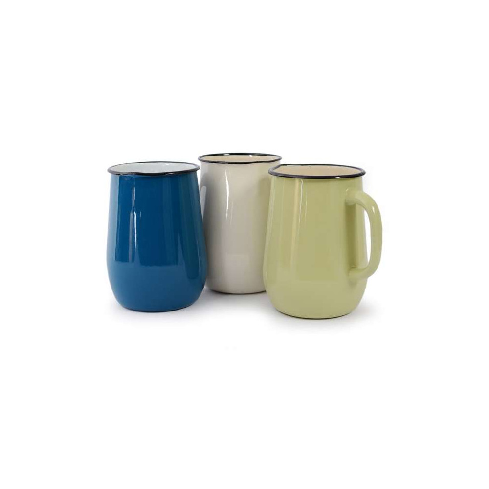 Carafe en métal émaillé, Pichet couleur