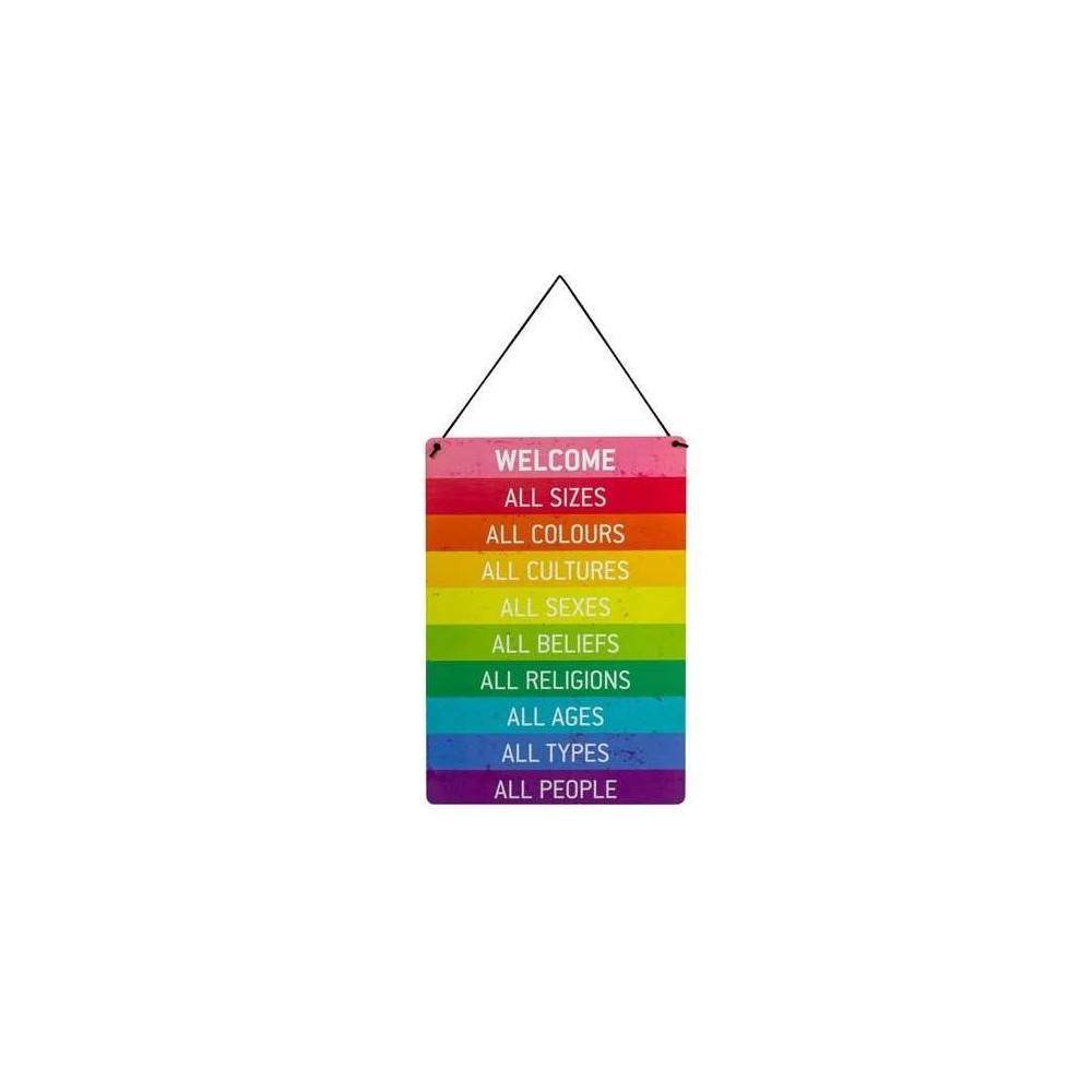 Panneau de Bienvenue, Welcome, Peace, en bois - Werkhaus