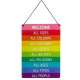 Panneau de Bienvenue, Welcome, Peace, en bois - Werkhaus