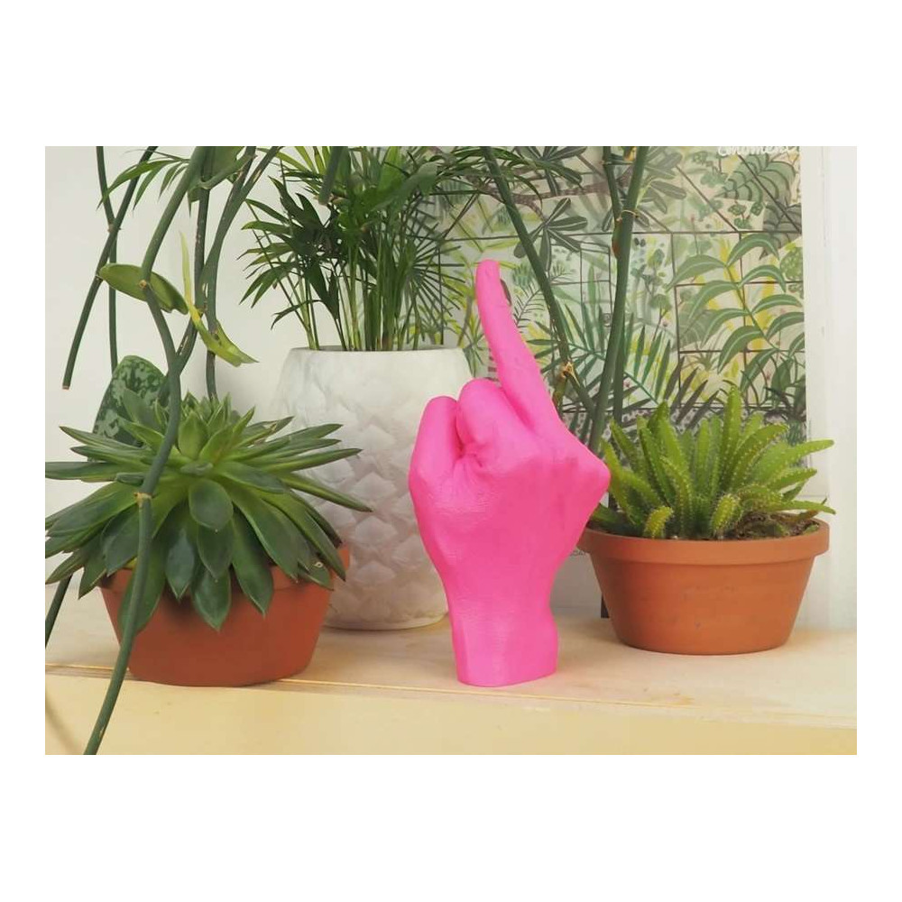 Sculpture main, Le Doigt , Rose