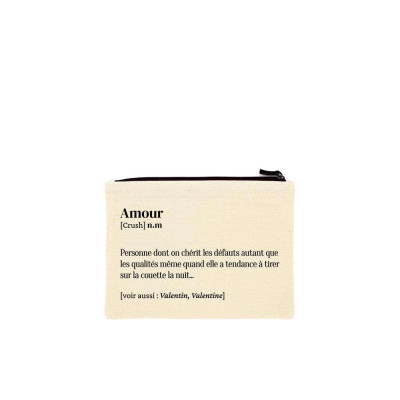Trousse Amour,  Coton Bio, cadeau st Valentin