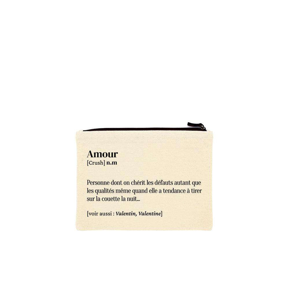 Trousse Amour,  Coton Bio, cadeau st Valentin