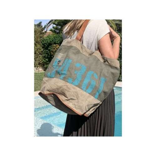 Grand Sac en toile militaire recyclée - Retro 