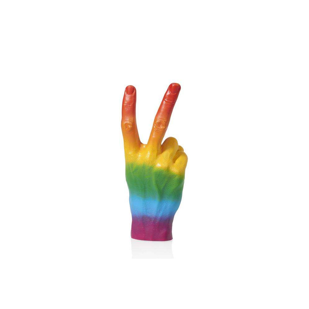 Sculpture main, Peace , arc en ciel