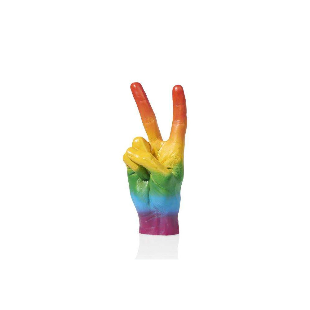 Sculpture main, Peace , arc en ciel