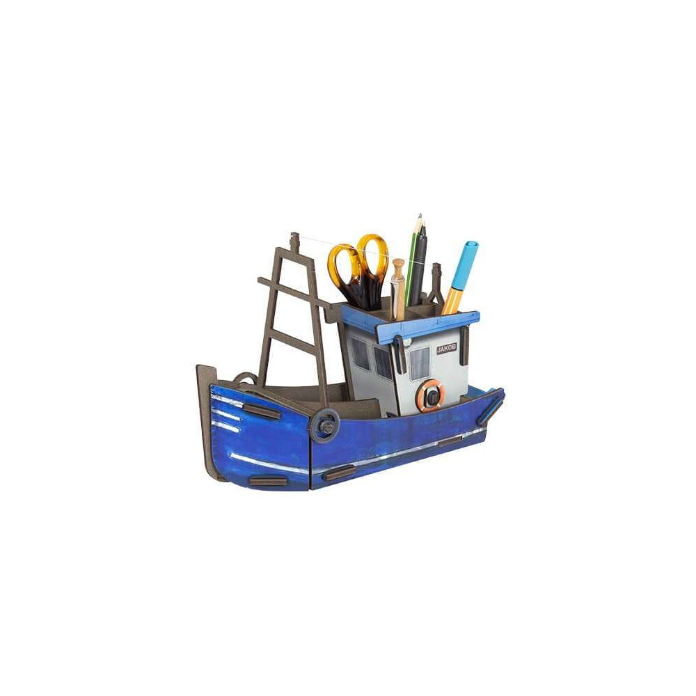 Pot à Crayon Bateau de Pêche en bois - Werkhaus