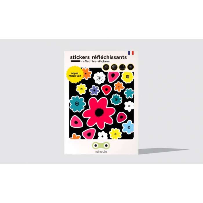Stickers réflechissants pour vélo Flowers Rainette - Dröm Design