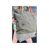 Sac à main en toile militaire recyclée  - Evelyn