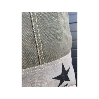 Sac à main en toile militaire recyclée  - Evelyn