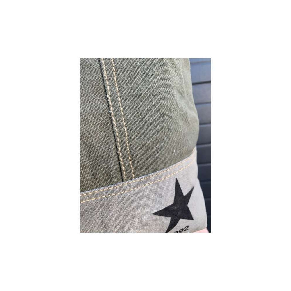 Sac à main en toile militaire recyclée  - Evelyn