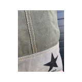 Sac à main en toile militaire recyclée  - Evelyn