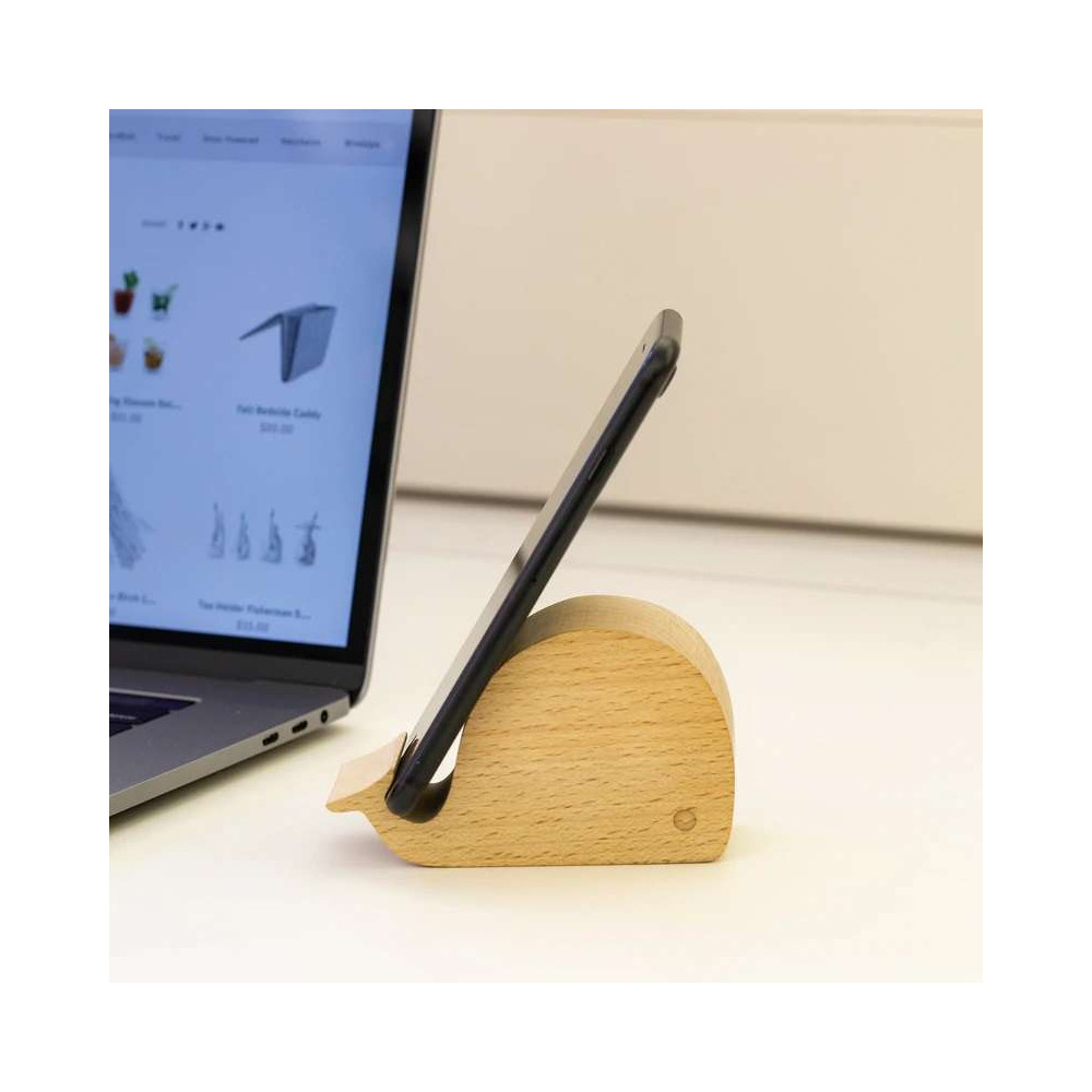 Support Téléphone en Bois, La Baleine