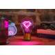 Ampoule à LED Rechargeable, Cœur rose, déco