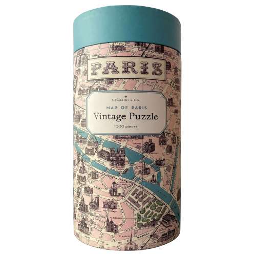 Puzzle 1000pc, Plan de Paris, Vintage ,CAVALLINI