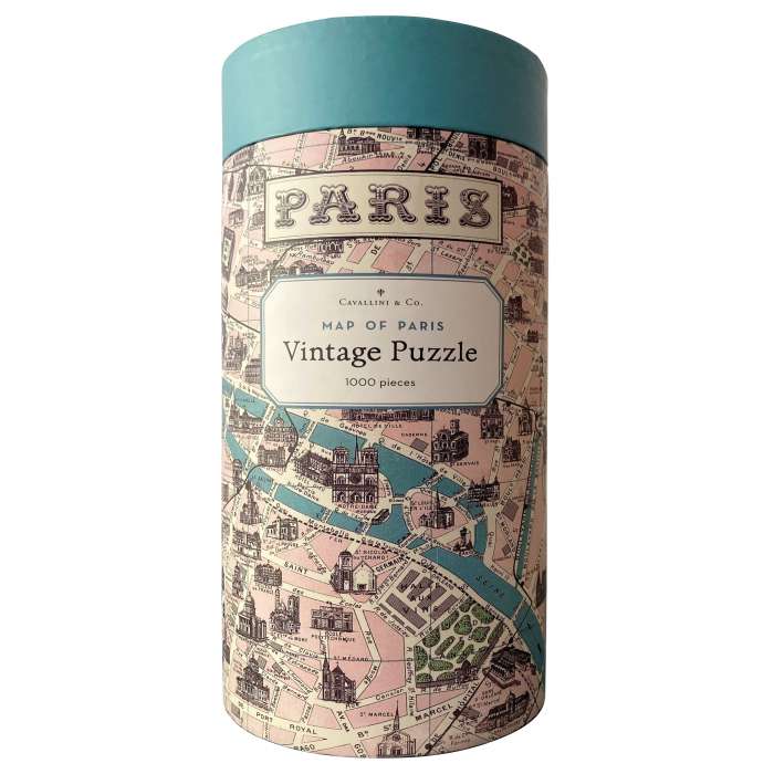 Puzzle 1000pc, Plan de Paris, vintage ,CAVALLINI