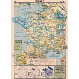 Puzzle 1000pc, Carte de France, vintage ,CAVALLINI