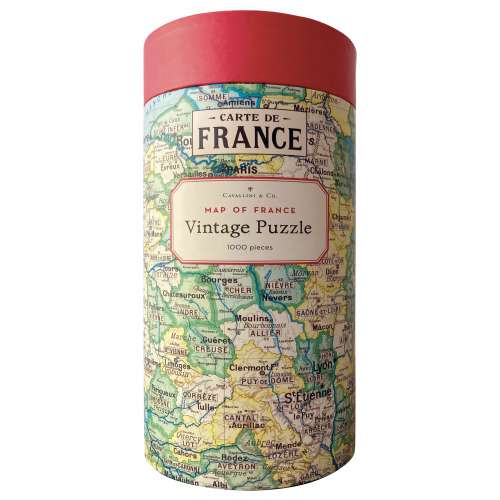 Puzzle 1000pc, Carte de France, vintage ,CAVALLINI