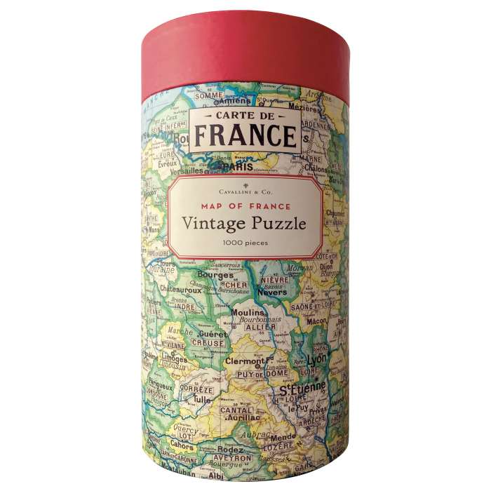 Puzzle 1000pc, Carte de France, vintage ,CAVALLINI