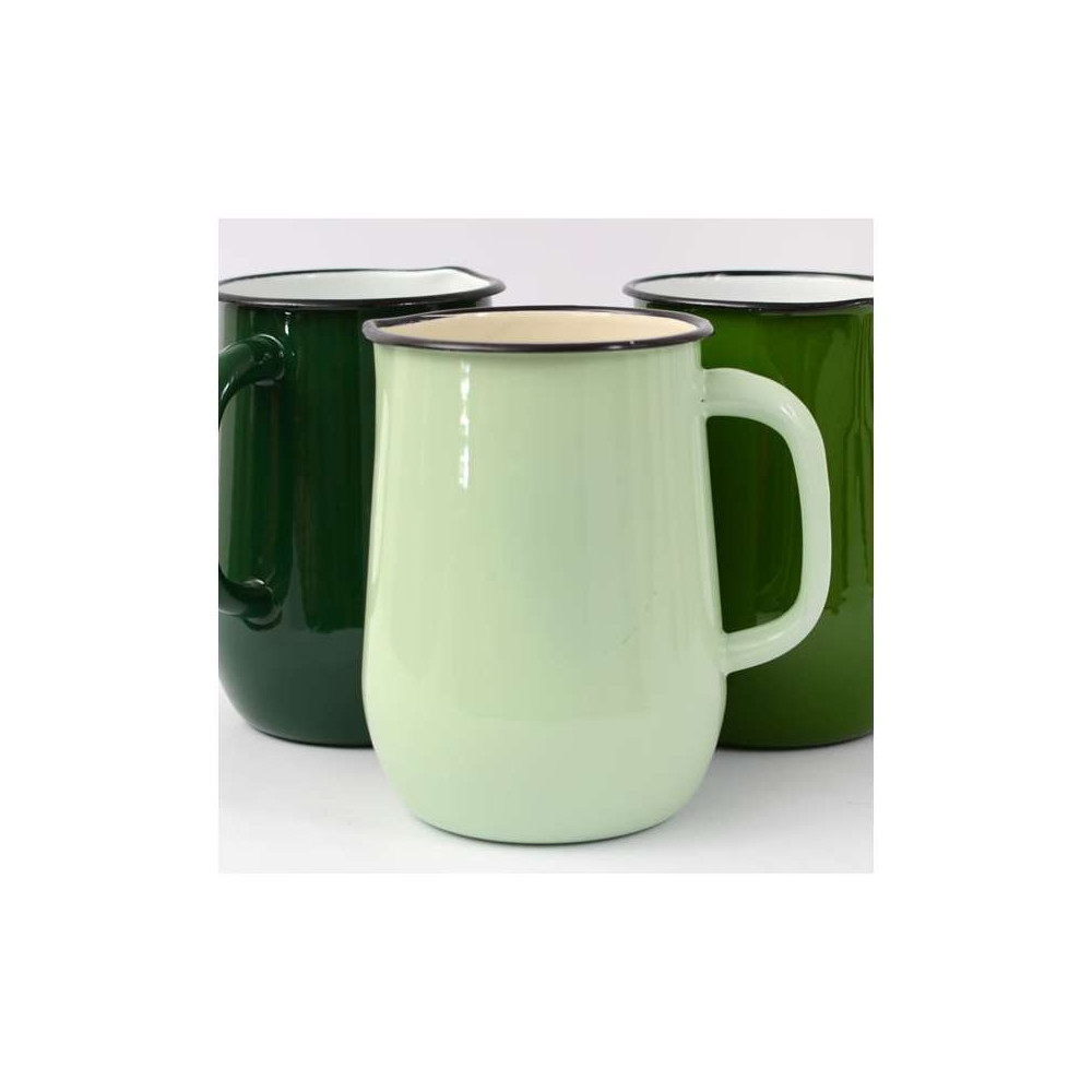 Carafe en métal émaillé, Pichet couleur