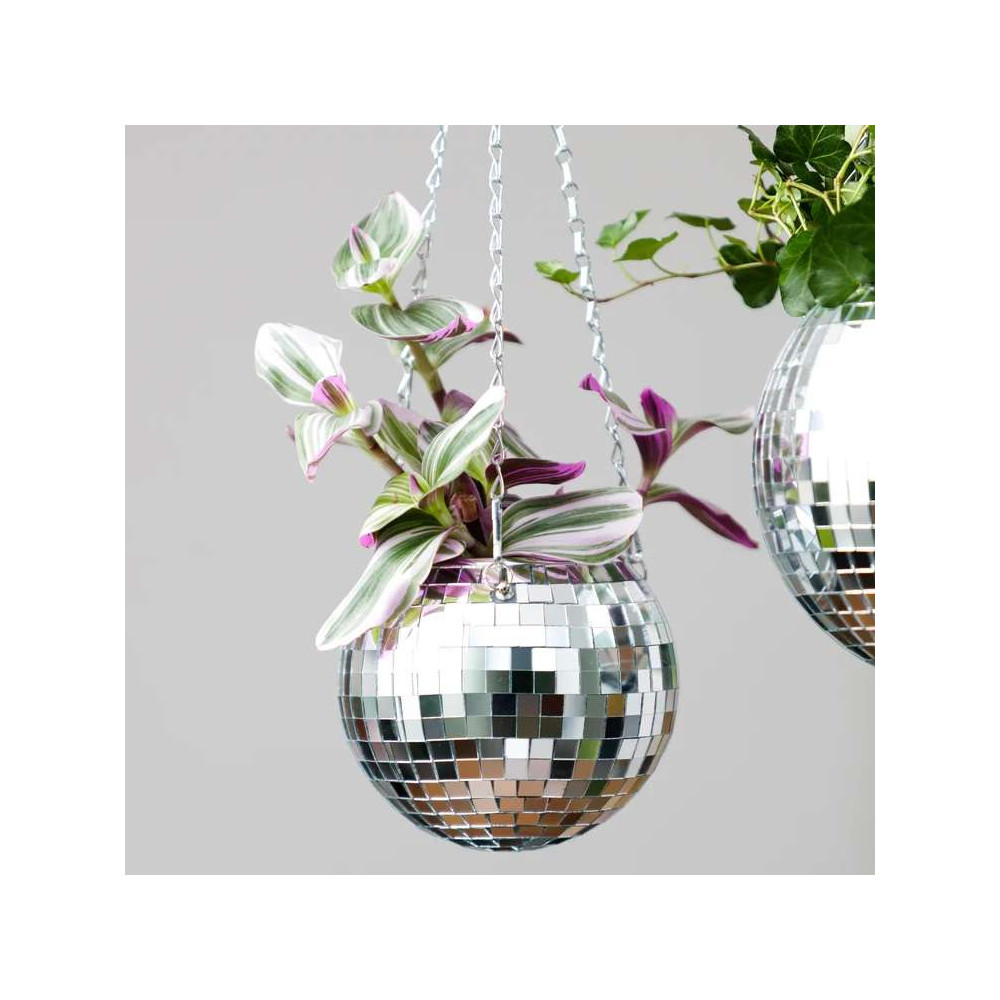Suspension Plantes d'intérieurs, Boule à Facettes Disco