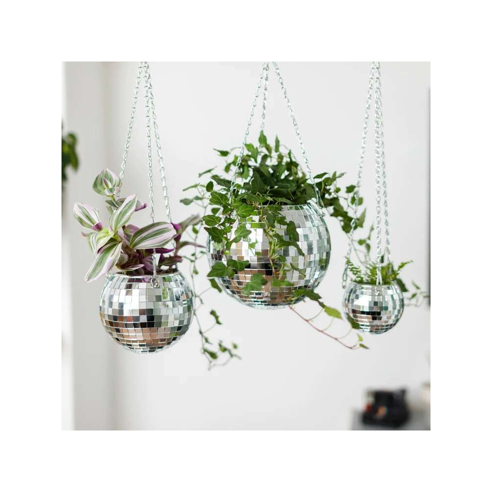Suspension Plantes d'intérieurs, Boule à Facettes Disco