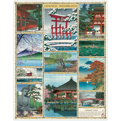 Puzzle 1000pc, Estampes Japonaises, vintage ,CAVALLINI
