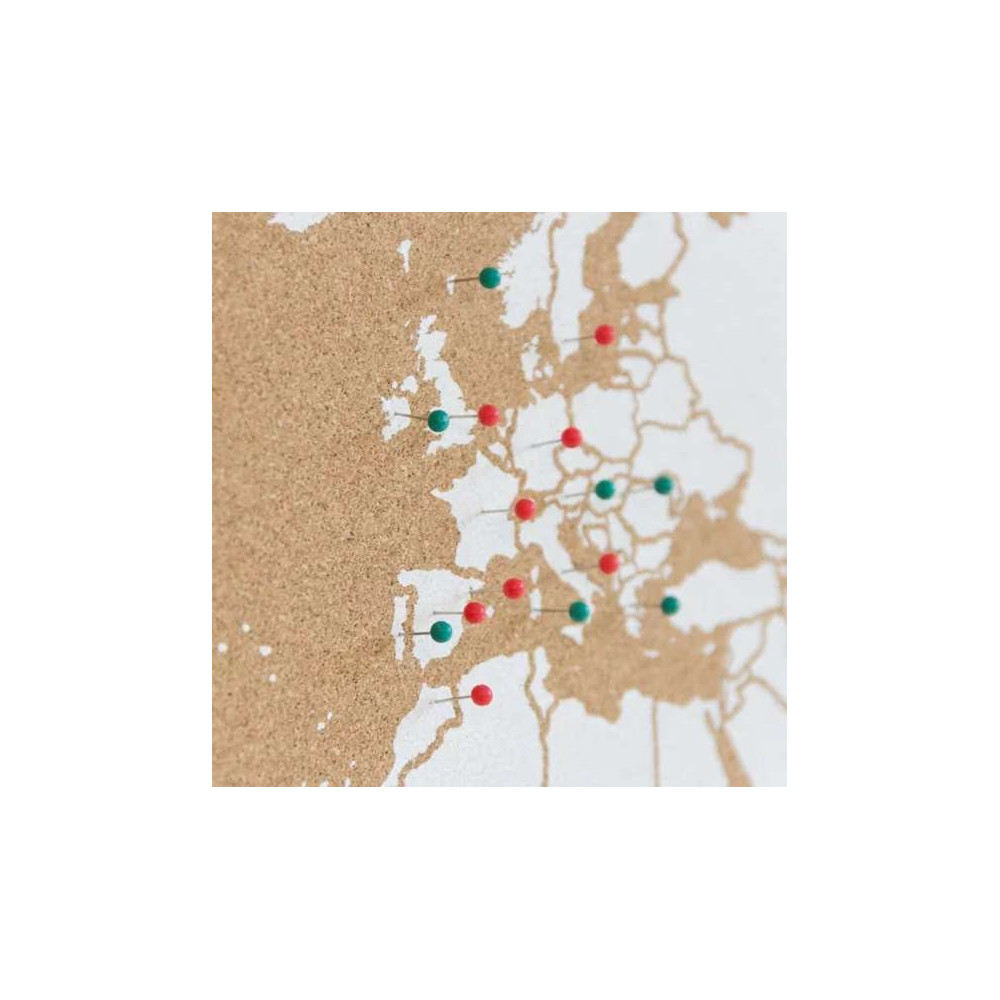 Carte du Monde en Liège avec Cadre pour Voyageurs, M