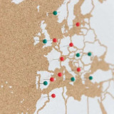 Carte du Monde en Liège avec Cadre pour Voyageurs, M