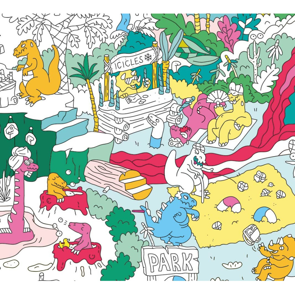 Poster à Colorier géant les Dinosaures - OMY