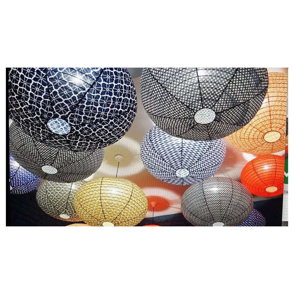 Suspension en Tissu, Lampe Ovale 60cm