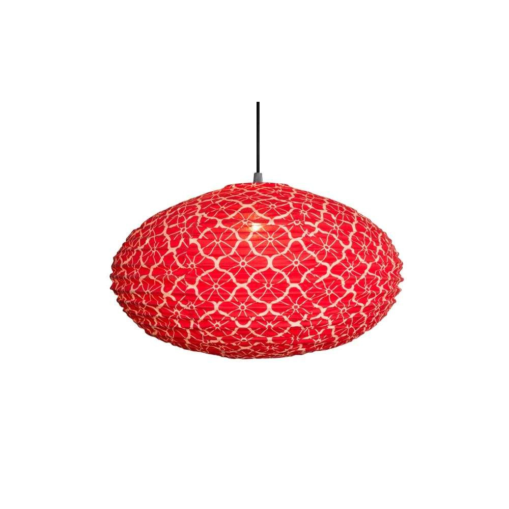 Suspension en Tissu, Lampe Ovale 60cm