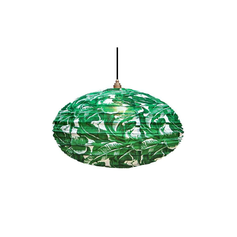 Suspension en Tissu, Lampe Ovale 60cm