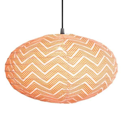 Suspension en Tissu, Lampe Ovale 60cm