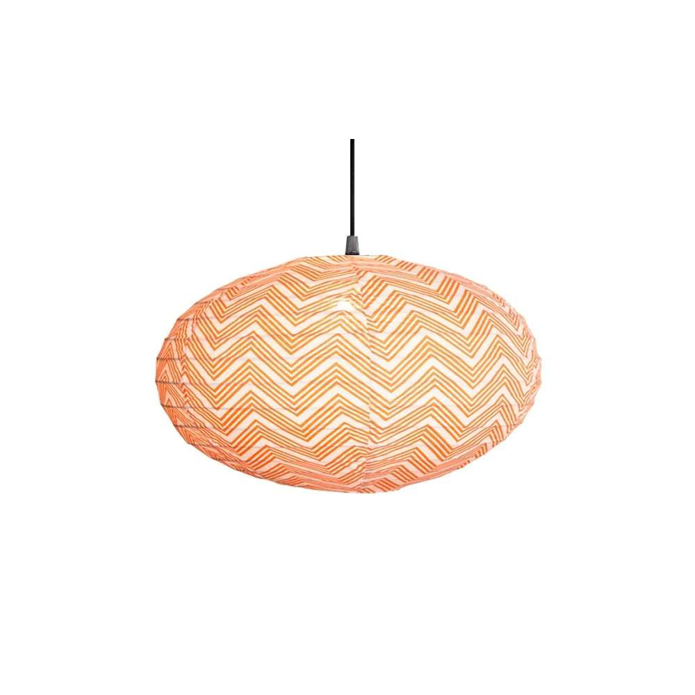 Suspension en Tissu, Lampe Ovale 60cm