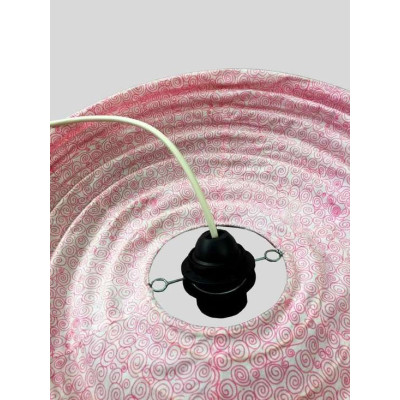 Suspension en Tissu, Lampe Ovale 60cm