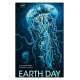 Affiche NASA , Earth Day, Méduse, poster satellite, Espace
